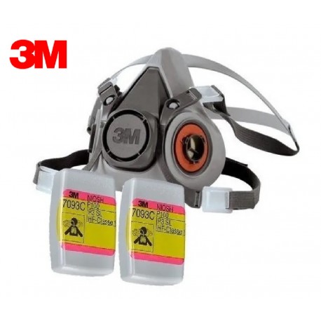 RESPIRADOR 3M 6000 CON FILTROS 7093C MIXTO