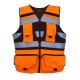 CHALECO GEOLOGO MINERO NARANJO FLUOR