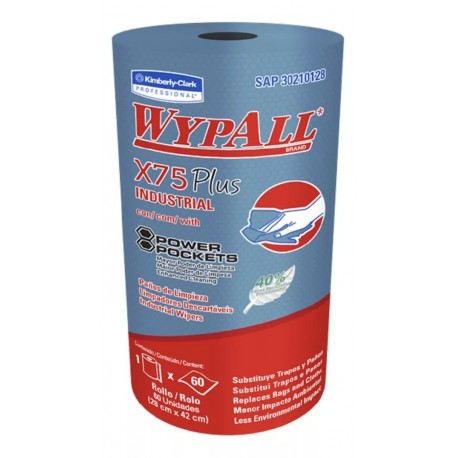 Paños Wypall X75 Rollo Pocket 28 X 42cm (60 Paños)