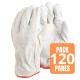 GUANTE DE CABRITILLA SIN FORRO. EMBALAJE 120 UNIDADES.