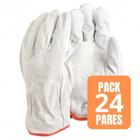 GUANTE DE CABRITILLA SIN FORRO 24 UNIDADES