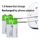 Batería 9v Recargable Ion Litio Usb Carga Directa