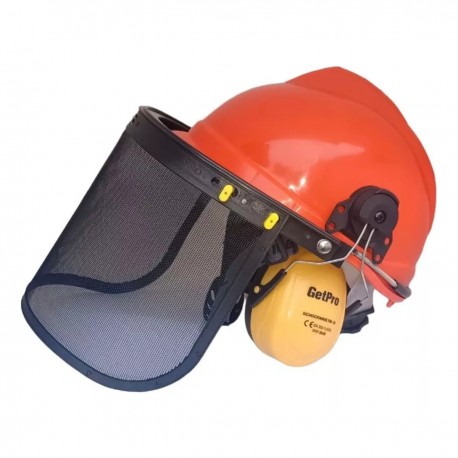 CASCO MOTOSIERRISTA STEELPRO NARANJO