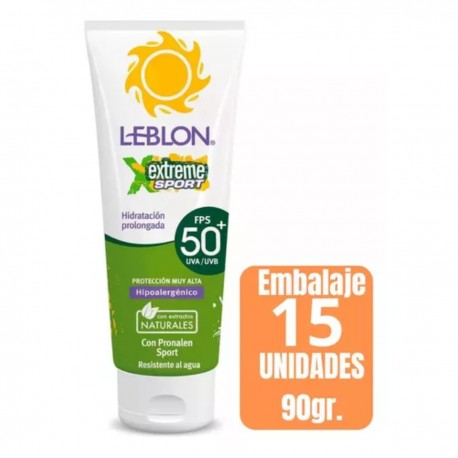 BLOQUEADOR SOLAR 90 GR. LEBLON FPS50 15UN.